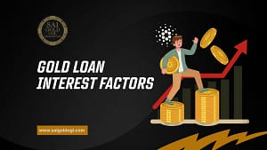 Gold loan interest factors including gold purity, loan tenure, LTV ratio, and repayment options