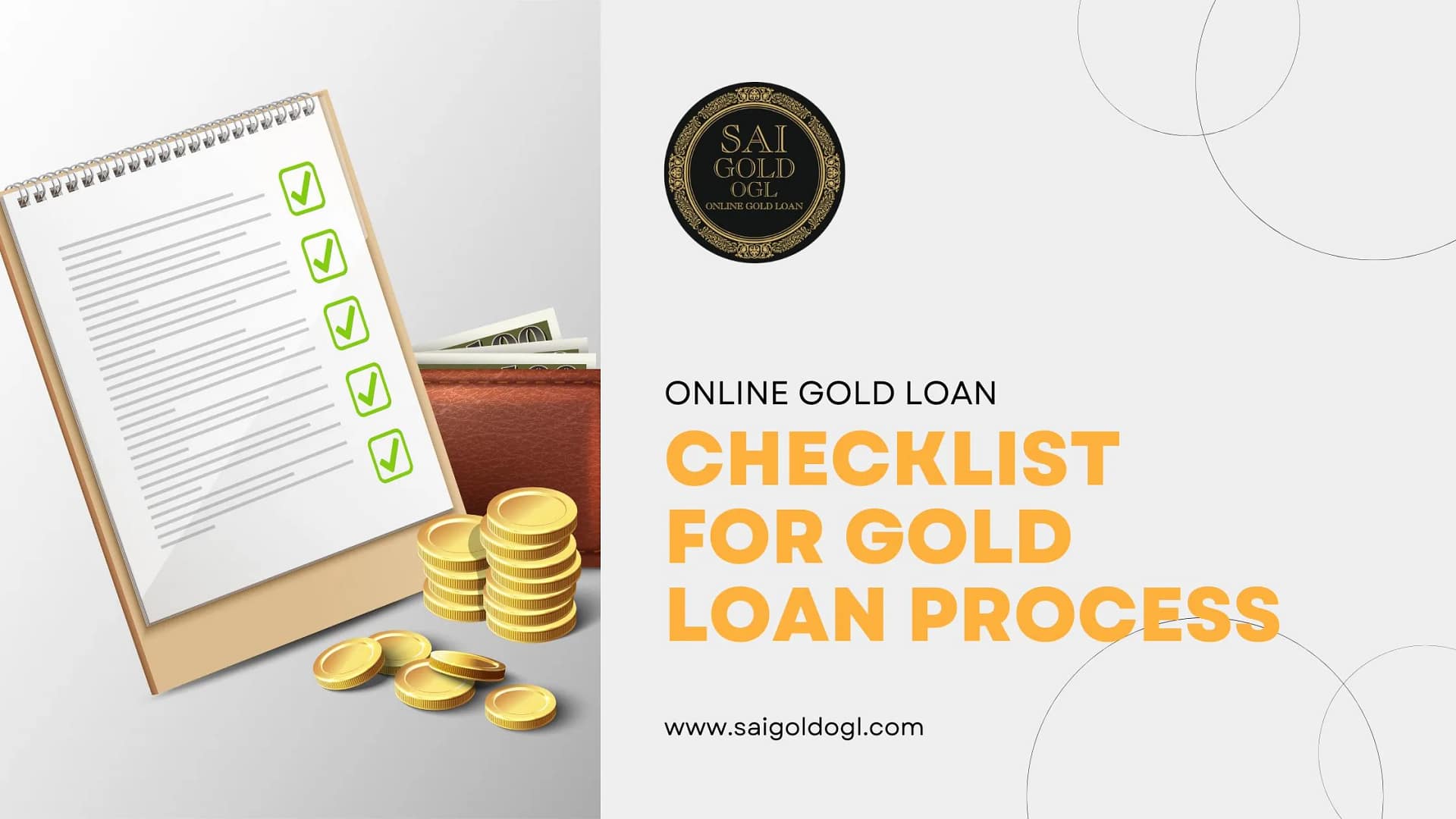 Checklist for Gold Loan Process