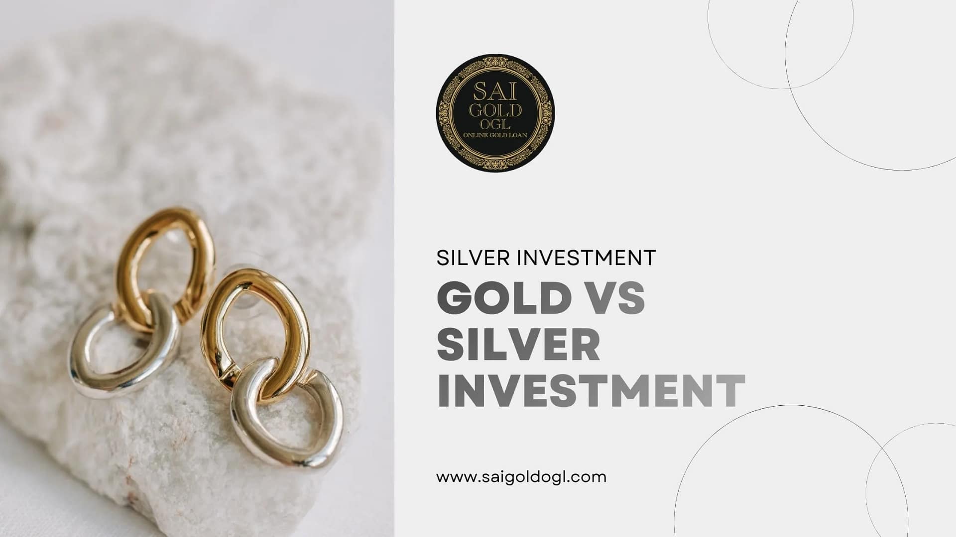 Gold vs Silver Investment comparison showing gold bars and silver coins for investment
