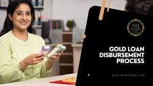 Gold loan disbursement process showing funds received after gold verification